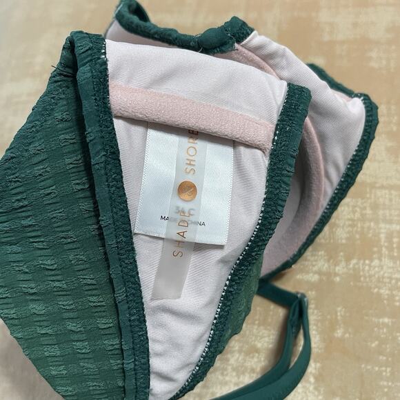 Shade Shore Cabana Underwire Bikini Top Size 34 C Dark Green Padded Holiday NWOT - Picture 6 of 8